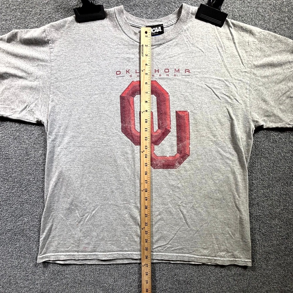 NCAA Oklahoma Sooners KA Inc Shirt Men's XL Gray Football Team Graphic Cotton - Picture 4 of 12